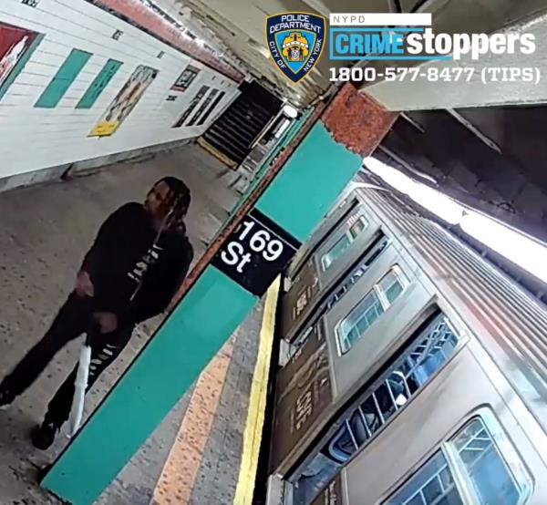 The suspect began to argue with the victim on the 169th Street platform before punching him twice in the face, cops said. 