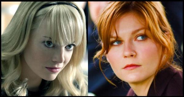 Emma Stone and Kirsten Dunst as Gwen Stacy and Mary Jane in Spider-Man